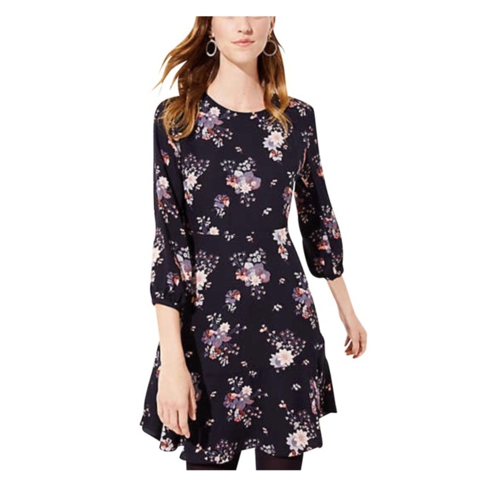 NWT LOFT Wildflower Flounce Dress